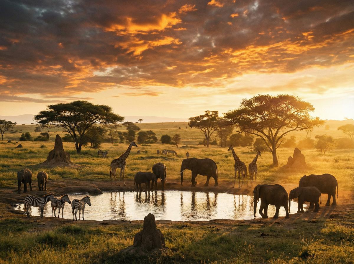 精神小妹非洲动物视频